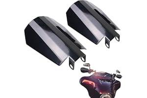 STARKNIGHTMT Protège-Mains de Moto en Acier Inoxydable Noir Coupe Cercueil pour Harley Touring Street Glide Road King Electra Glide Bagger 2014-2020 avec Embrayage hydraulique (Grand)