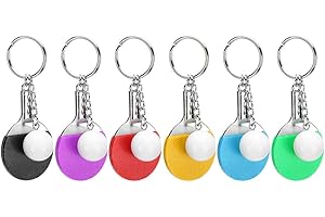 TIIYEE Mini Tischtennisschläger Schlüsselanhänger, Sport Chlüssel Anhänger Kreativer Metall Handgefertigt Sportschmuck Tischtennis Schlüsselring Niedlich Ping Pong Design Schlüsselringe Fans