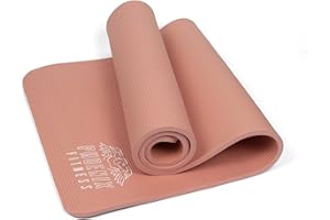 Phoenix Fitness NBR Yoga Mat - 15mm Extra Thick Exercise Mat with Carry Strap - Non Slip Yoga Mat for HIIT, Exercise & Pilates for Men and Women - Black or Pink