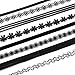 Oyedens 8Pcs Gothic Choker Necklace Set Stretch Black Velvet Tattoo Lace Choker Chain