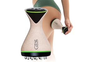 GESS Urządzenie do masażu antycellulitowego 3 w 1, urządzenie do masażu EMS z ogrzewaniem na podczerwień, masaż wibracyjny do ujędrniania ciała, usuwanie cellulitu, ładowanie przez USB