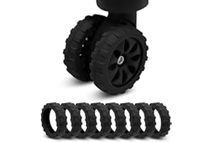 ELEGANCE-GO Protege Roues de Valise,8 Pièces Protection Roue Bagage en Silicone Luggage Wheel Protectors Absorption des Chocs Protection roulettes Valise pour Plupart Des Accessoires de Bagages à Main