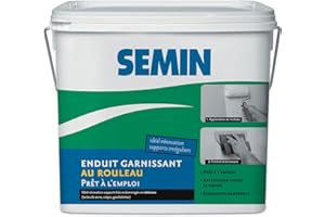 Semin - Enduit Garnissant au Rouleau - Rénovation des Supports très Endommagés - Intérieur - Seau de 10 kg