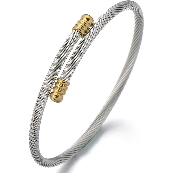 Bracelet Réglable En Maille Acier Inoxydable - Pour Hommes Et Femmes - Circonférence Ajustable 17-20 Cm - Plusieurs Couleurs