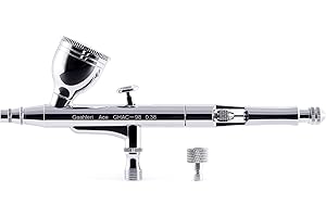 Gaahleri Airbrush Kit, Airbrush Gun with Dual-Action Function, Gravity Fluid Cup 1/4 oz, Cutaway Handle, 0.38 mm Needles All-Purpose Air Brush Makeup Model Coloring Painting Nail Art Tattoo