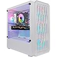 STGsivir White Gaming PC Desktop Computer Tower, Intel Core I5-9400F 2.9-4.1GHz, RX 5600XT 6G, 16GB DDR4 RAM, 512GB SSD, 600M WiFi, BT 5.0, White RGB Gaming Case, Windows 11