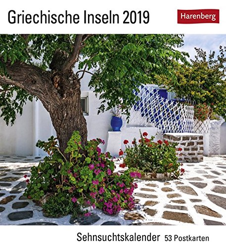 Griechische Inseln - Kalender 2019: Sehnsuchtskalender, 53 Postkarten