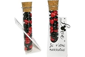 GRAVURE EVENTS Soliflore Je t'aime Marraine – Cadeau Baptême, Boite contenant à dragées – idéal pour une décoration de table thème Mickey Mouse minnie disney disneyland – existe en modèle marraine et souvenir