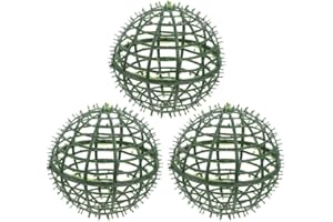 iplusmile Artificial Plant Topiary Ball Support Cage Flower Arrangement Frame 8 Inch Faux Greenery Holder for Wedding Home Garden Decor