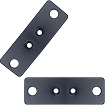 4 Supports Plats Métalliques Pour Bois - 155x38x4mm | Renfort Meuble, Armoire, Étagère
