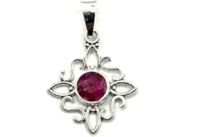 MASBARATA COLGANTE NUDO DE BRUJA CON PIEDRA EN PLATA DE LEY