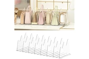 Axroad Mall 8 divisori regolabili per borse, separatori staccabili per armadi, divisori trasparenti per borse, borse, libri (trasparente, 8 pezzi)