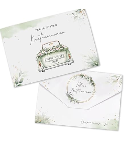 Set Participazioni Nozze Personalizzate Buonanno Codice C013 - 30 Pezzi, Con Busta E Cordoncino - Foto 3