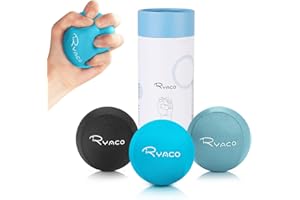 Ryaco Pallina Antistress Mano Terapia Palline Palla per Riabilitazione Fisioterapia Esercizi Terapeutiche Spremere Palle Dito Grip Uovo Gel, Confezione da 3