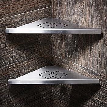BAORELST Duschablage Ecke Edelstahl 304 - 6cm Tiefes Eckregal Für Bad