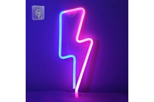 ANYWIN Lightning Neon light for Wall Decor, Neon Signs with Pink and Blue Light Color & USB Cable for Room Decor Room Decor Christmas Birthday Halloween Gifts for Boys Girls Adult