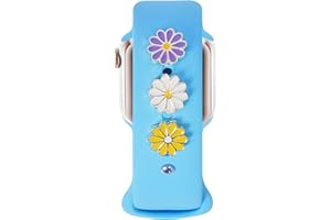 HotHome 3 Stücke Frauen Uhrenband Charms Kompatibel mit Apple Watch Silikon Armband Metall Dekorative Schmuck Silikonband Charms für Smartwatch SE 7 6 5 4 3 2 1 Uhrenbänden