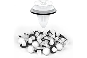 URAQT 30 piezas Grapas Coche Paneles de Puerta,Coches Clips Remache de Plastico,Remaches plastico coche,Clips de Sujeción para Automóviles con Anillo de Sellado,Grapas plastico coche
