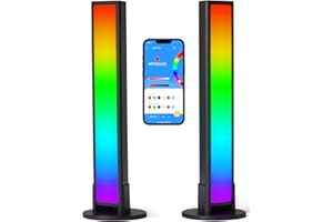 GOOZY Smart LED Lampe RGB,Barre LED avec Effets D'éclairage Multiples et Modes Musicaux,pour Déco Gaming Lampe,Lumières D'ambiance,PC,TV,Chambre,Bureau Décoration Accessoires(Couleur)