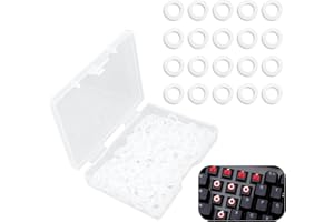 DEVANTIA Przezroczystych Pierścieni Gumowych O-Ring, Wytrzymałe, Elastyczne, 8mm Zewnętrzny, 5mm Wewnętrzny, 1.5mm Grubość, Kompatybilny z Klawiatury Mechanicznej i Kirsche MX Switch(200 Sztuk)