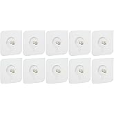 Amazon Brand - Solimo Heavy-Duty Adhesive Wall Nail Hooks | for Hanging Clothes, Hats, Keys, and More | Bathroom & Bedroom Ho