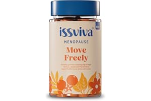 Issviva Menopause Joint & Bone Support Gummies | Vegan Orange Flavour | Turmeric + Black Pepper + Calcium + Vitamin D3 | Anti-Inflammatory Relief for Women | 60 Gummies