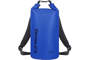 IDRYBAG DRYBAG Bolsas Secas para Kayak Impermeables 2L/5L/10L/15L/20L, Bolsa Seca Pequeña Impermeable Flotante, Saco Seco Impermeable para Paddleboarding y Viajes