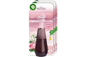 Air Wick Recharges Diffuseur d'Huiles Essentielles Essential Mist Parfum Jasmin/Pivoine 20 ML, Lot de 3