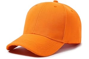 BrightGlow Gorra de béisbol para niños, ajustable, gorra de béisbol monocolor, gorra de béisbol unisex, gorra deportiva de verano, sombrero para el sol para niños y niñas para exteriores