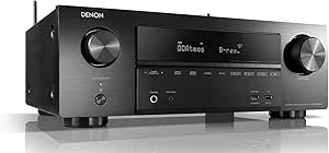 Denon AVR-X1600H 7.2-Kanal AV-Receiver, Hifi Verstärker, Alexa Kompatibel, 6 HDMI Eingänge, Bluetooth und WLAN, Musikstreaming, Dolby Atmos, AirPlay 2, HEOS Multiroom