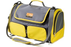 KIEPOAR Large Pet Carrier for Dogs Cats up to 10kg - Carrier Bag Top Opening Breathable Portable Foldable Airline Approved Travel Friendly, Transport Handbag with Shoulder Strap Soft Fleece Bed