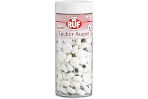 ‎RUF RUF Zucker-Augen, essbare Deko-Augen zum Verzieren von Cookies, Muffins, Cupcakes & Törtchen, für Halloween, Weihnachten & Kinder-Geburtstage, 1 x 75g