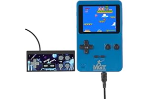 MGT Mobile Games Technology Spielkonsole: 2in1-Retro-Spielekonsole, 7-cm-Farbdisplay (2,8"), 300 Spiele, 16 Bit (Retro Spiele 80er, Retro Game, Computerspiele)