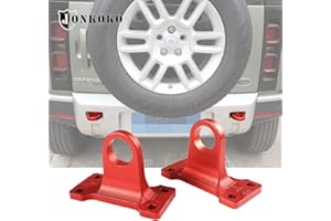 JONKOKO Gancio di traino in lega di alluminio, resistente, adatto per LR Defender 90 110 2020-2022 kit per accessori di traino (2 pezzi, rosso)