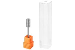 JCMaster® Punta professionale per Fresa per Unghie con punta in cristallo - Forma cilindrica - Carbide Ideale per Manicure, Pedicure,Rimozione Gel, Semipermanente, Acrilico, Nail Art - Grana Coarse
