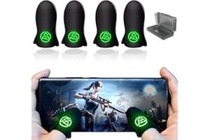 COYUN 2 Paar Gaming Finger Sleeve und 1 Schachtel, Mobile Game Finger Sleeve, Finger Sleeve Gaming, Thumb Touchscreen Fingerhülse, Finger Handschuhe, Atmungsaktiv Anti-Schweiß Gaming Finger Sleeves