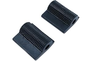 Shiwaki Lot de 2 cache-pédale de levier de vitesses en caoutchouc noir - Design antidérapant - Diamètre intérieur : 8 mm - Accessoire de protection pour moto