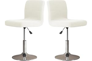 ZZDZW Coprisedia da Bar 2/4/6 Pezzi Coprisgabello da Bancone da Pub Coprisgabelli Cucina con Schienale, Fodere Antipolvere Lavabili Elastiche per La Cucina della Sala da Pranzo Copertura Sgabello da Bar ( C