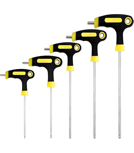 T-förmiger Innensechskantschlüssel Set – 7 Größen Von 2,5 Bis 10 Mm, Verlängert & Ergonomisch