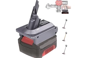 URUN 2-in-1-Adapter für Einhell 18V Lithium-Akku Convert to für Dyson V7V8 Handstaubsauger Akku Kompatibel mit V7/8 Animal V7V8 Absolute V7V8 Motorhead Pro V7/8 Trigger V7V8