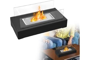 HENGMEI Cheminée de table à l'éthanol Cheminée au bioéthanol pour l'intérieur et l'extérieur Cheminée au bioéthanol (type C)