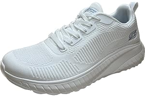 Skechers Bobs Squad Chaos Face Off, Zapatillas de Deporte Mujer, White Engineered Knit, 38 EU