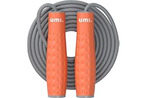 AMAZON BRAND - UMI Umi Weights Skipping Rope Adult Adjustable with Skin-friendly Handles, Ideal for Fitness and Endurance