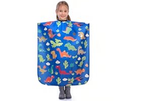 KSJEHW Friseurumhang für Kinder Haarschneideumhang mit Verstellbaren Schnappverschluss, Friseur Zubehör Cartoon Frisörumhang Haarschneidezubehör Barber Cape für Mädchen Junge