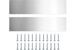 OLDMOOM 2 Stainless Steel Kick Plate, Stainless Steel Kickplate Door Protection, Kickplates for Exterior Doors, Metal Kick Plate, Door Kick Plate Kick Plates for Exterior Doors