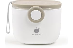 Termichy Mjölkpulver portionskopa baby, mjölkpulverdispenser, 250 g lufttät bärbar mjölkpulverbehållare för resor, med skrapa och sked (kaki, 1 styck)