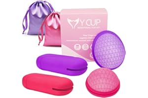 ZOYDP 2 Stück Femdisc Periodenscheibe, Menstrual Disc, Menstruationsscheibe, Menstruations Disc aus Medizinischem Silikon, Femdisc Alternative zu Tampons, Größen S+L mit Silikonbox