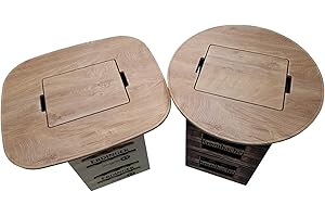 BierEx Premium Bierkastenaufsatz Bierkisten Tisch Bierkasten Stehtisch Bierkisten Aufsatz Bistrotisch Partytisch Fanartikel Fussball (Runde Form, Holzoptik ohne Spielfeld)