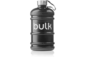 Bulk Half Gallon Water Bottle, Gunmetal Black, 2.2 Litre
