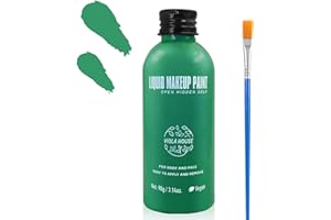 VIOLA HOUSE Face Body Paint, Vernice Per Il Corpo Del Viso, Pittura Liquida Per Bambini e Adulti, Christmas Halloween Party Fancy Dress Paletta Di Bellezza (Ciano)